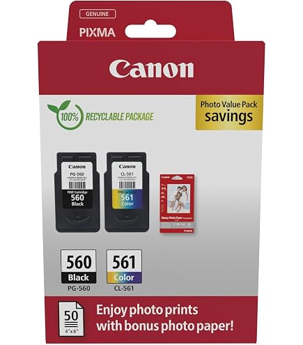 Amazon.co.jp: Saiyeeka 560 561 再生インクカートリッジ 交換用 Canon