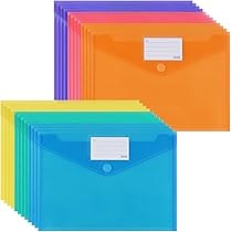 Amazon | ZCZN 書類収納 クリアホルダー マジックテープ式 クリア