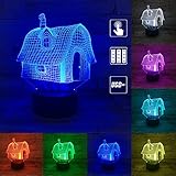 pry-ooo 3d IllusionランプOptical VisualリモートコントロールLEDナイトライト装飾ライト家モデルイメージグローLamp Kidsクリスマス誕生日ギフト部屋Dest装飾