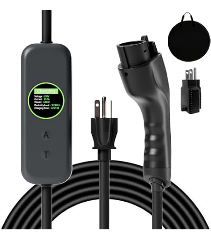 Amazon | レベル1レベル2EV充電器、16アンペア110-240Vポータブル電気