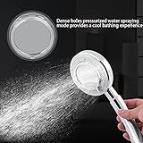 Yosoo シャワーヘッド 節水 鏡面メッキ 3階段モード 水量調節 ホーム バスルーム 節水スプレー 入浴アクセサリー 噴霧モード 噴霧+加圧モード 自由制御 インストール 取り外し簡単