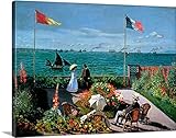 クロード・モネ「The Premium thick-wrapキャンバス壁アートプリントTerrace at Sainte Adresse、1867 40" x 30" BAL32462_24_40x3