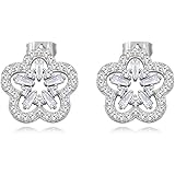 ブランドIUHA【お母さん、ありがとう】カーネーション 花モチーフピアス SWAROVSKI スワロフスキー社製クリスタル アレルギーと変色防止 (18K金メッキ(ピアス))