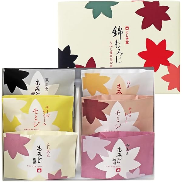 Amazon | 広島銘菓 もみじ饅頭 詰合せ 錦もみじ 6個入（こしあん