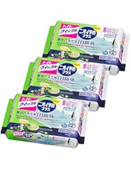 【Amazon.co.jp 限定】【まとめ買い】トイレクイックル トイレ用そうじシート ニオイ予防プラス シトラスの香り 詰め替え 16枚×3個