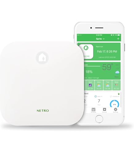 Netro Spark WiFi Smart irrigatieregelaar weersvoorspelling toegang op