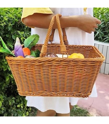 Amazon.co.jp: 型番567 整理収納籐かごバスケット 仕切り付き小物入れ