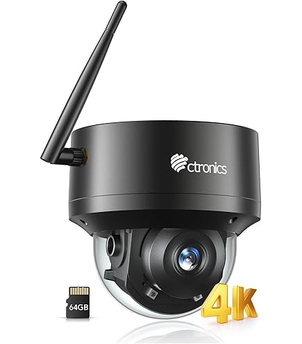 Amazon.co.jp: Ctronics 防犯カメラ 屋外 4K AI追跡機能 5GWi-Fi 人