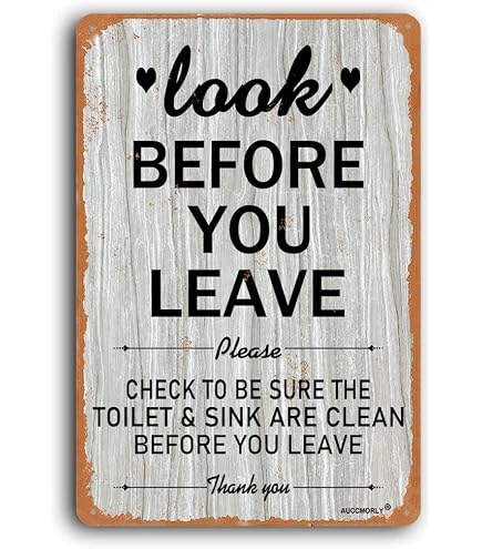 "Please Leave Premises Quietly" Polite Notice Sign - Black & Gold, 260mm Plastic