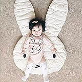 素敵なウサギの赤ちゃんの子供たちが忍び寄るマットクロール毛布の床遊びおもちゃのマット 子供の部屋の装飾カーペット