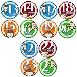 13-24 MONTHS BOY JUNGLE MONKEY Baby Month Onesie Stickers Baby Shower Gift Photo Shower Stickers, ba