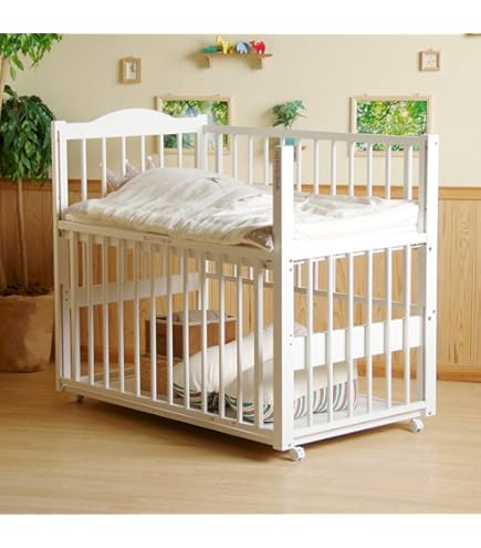 Amazon.co.jp: 日本製ベビーベッド「ツースライドベッド