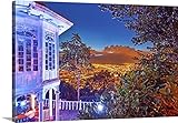 David Uribeプレミアムthick-wrapキャンバス壁アート印刷、ボゴタ、コロンビアentitled NightシーンからMonserrate Hill 48" x 32" 2012348_