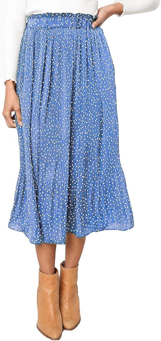 EXLURA Womens High Waist Polka Dot 