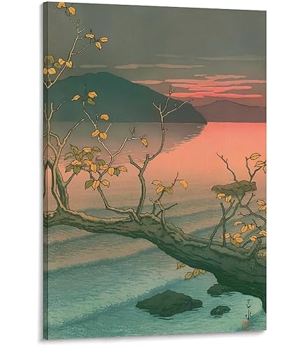 Amazon.co.jp: 川瀬巴水 「雪の増上寺」 昭和四年 版画 大判ポスター
