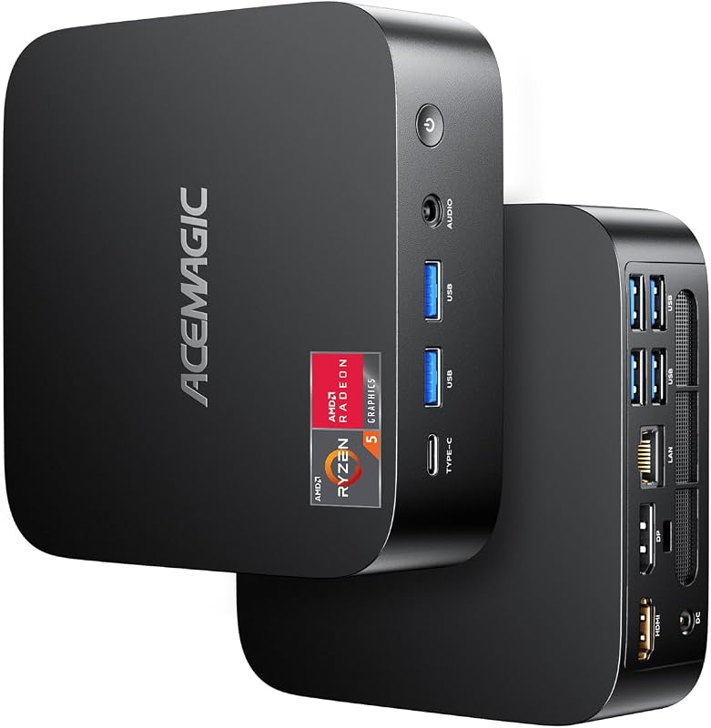 ACEMAGIC 【ミニPC K1 2026最新 AMD Ryzen 5 7430U】 32GB DDR4 512GB SSD増設可 mini pc ryzen6コア/12スレッド 4.3GHz ミニパソコン Windows 11 Pro フル機能Type-C/HDMI/DP 4K・3画面 小型pc 高速USB3.2X6 静音排熱 Wi-Fi 6・Bluetooth5.2・有線LAN Vesa対応