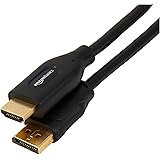 Amazonベーシック DisplayPort (ディスプレイポート) - HDMI 変換ケーブル 4K＠30Hz 単方向伝送 1.8m ブラック