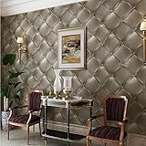 HaokHome 3233 レトロ褐色革の質感の壁紙 3Dファッション屋内 ベッドルーム装飾 53cm×10m(並行輸入品)