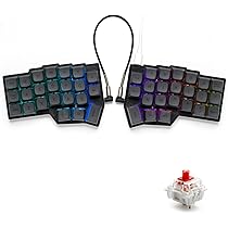 Amazon.co.jp: YIVU CORNE V4 有線スプリットメカニカル