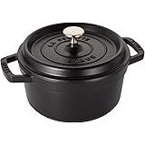 ストウブ(Staub) 「 ピコ ココット ラウンド ブラック 20cm 」 両手 鋳物 ホーロー 鍋 IH対応 【シリアルナンバー付き日本正規販売品】 La Cocotte Round 40509-487