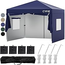 Amazon | CYFIE タープテント 3m×3m/3m×6m(強化型!) サイド
