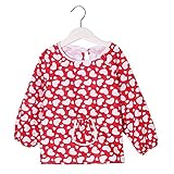 幼児 エプロン ベビー 長袖 スモック 食事用 お絵かき用 泥遊び用 1-2歳 (14)