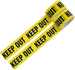 Amazon Co Jp パッキングテープ バリケード テープ Keep Out 幅4 7cmｘ長さ25m 2巻セット フィルムテープ ライン用 テープ 梱包 表示 安全 産業 研究開発用品