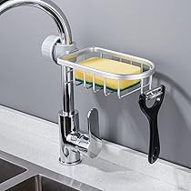 キッチンシンクオーガナイザー キッチンシンク用蛇口スポンジホルダー 61VhrgvXCnL._AC_UL210_SR210,