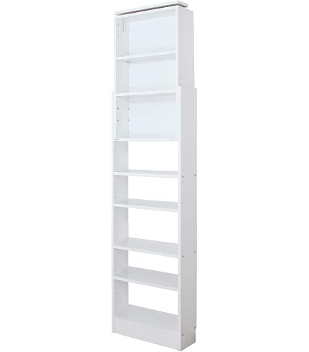 Amazon｜(JAJAN) 天井つっぱり本棚 愛書家 本体 ホワイト 幅60cm奥行