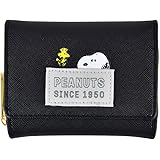 [スヌーピー] 三つ折り財布 財布 サイフ 合皮 お札 小銭入れ 外側 仕分け カード コインケース ラウンドファスナー ロゴ コンパクト さいふ 0350 レディース