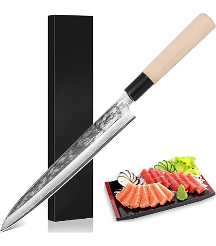 Amazon | 左利き用 柳刃包丁 180mm 白紙二号 左利き | ほんまもん | 柳