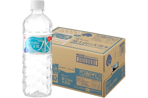 アイリスオーヤマ 天然水 500ml ×24本 富士山の天然水 バナジウム含有 水 ミネラルウォーター ペットボトル 静岡県産 ケース 500ミリリットル ボトル