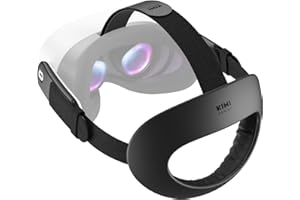 KIWI design Quest 3/3Sに対応 ヘッドストラップ K4 Flex Comfort Lite ヘッドストラップ 軽量 快適 横になれる 大型カーブヘッドレスト PUとメモリーフォーム素材 折り畳み可能 V睡に最適 調節可能 クエスト