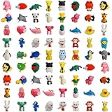 Ranvi 30PCS子供の消しゴム、子供のゲーム賞パーティー、カーニバル、および学校供給品のためのミニパズル鉛筆消しゴム（動物）