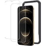 NIMASO ガラスフィルム iPhone12Pro Max 用 強化 ガラス 全面保護 ガイド枠付き 2枚セット 保護フィルム NSP21C180
