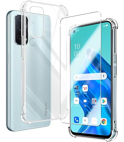 Amazon | Nutmeg OPPO Reno5 A ガラスフィルム（2枚）+ Reno5 A ケース