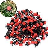 100ピースマイクロ流量点滴灌漑ドリッパーヘッド1/4インチホースクタスプリンクラーヘッドマイクロ灌漑ミストガーデンスプリンクラーE5M1