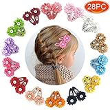 Elesa Miracle ヘアクリップ グログランリボン スナップ式髪留め バレッタ 新生児 女児 幼児 乳児 子供向け US サイズ: One Size