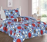 Game Day Comforter and Sheets Twin Size 3 Pcs Comforter Set
