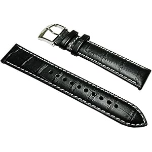 【セイコー】SEIKO 時計バンド L01K012J0 メンズ 20mm 牛革 ワニ型押し