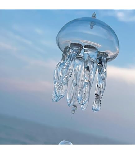 Amazon.co.jp: 風鈴 くらげ クラゲ ガラス製 クラゲ風鈴 クラゲ