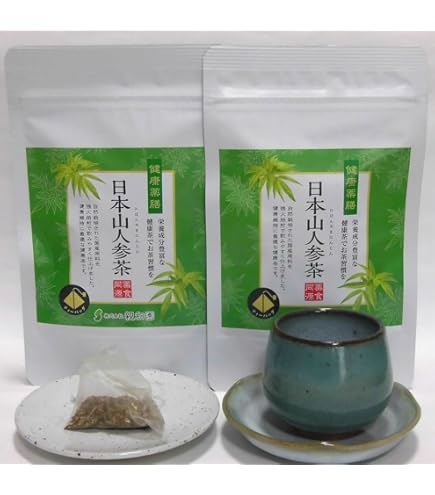 Amazon.co.jp: 【神の草】日本山人参 日本山人参茶 粉末 50g×2袋 湯呑