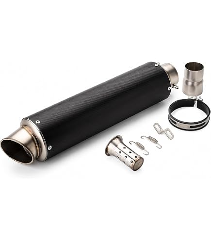 Amazon | 汎用! 60.5MM カーボン CARBON サイレンサー マフラー (450MM