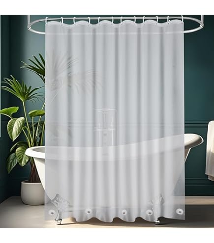 Amazon｜sypobo シャワーカーテン 目隠し 240cm 幅200cm 丈 防水防カビ