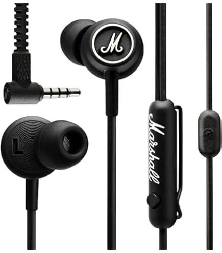 Marshall 4090940 Mode EQ In-Ear Headphones, Black/Brass 7.28x3
