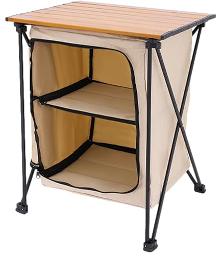 Amazon | KCNN アウトドアキャンプ食器棚 - バーベキュー用ストレージ