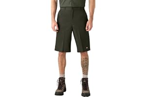 Dickies Men's Loose Fit Flat Front Work Shorts, 13"