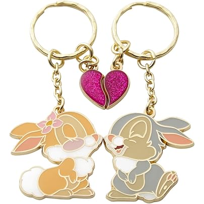 Amazon.co.jp: ドナルド＆デイジー ペアキーチェーン キーチェーン