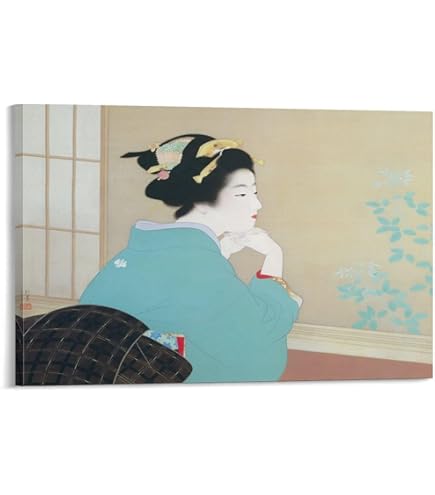 上村松園 「待月」 木版画 美人画 限定350部 額装 E 上村松園 「待月」 木版画 美人画 限定350部 額装 E 上村松園 「待