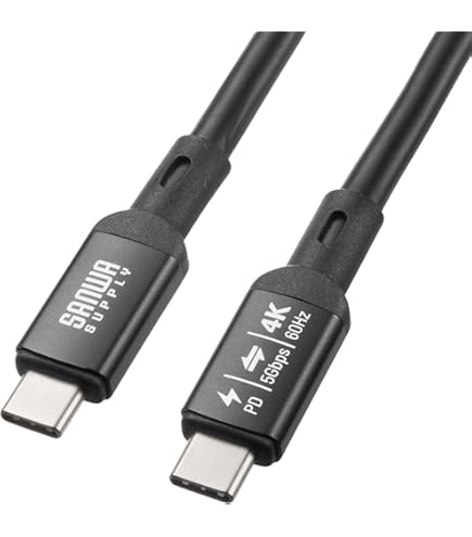 Amazon | StarTech.com 50cm トップロック付きUSB-Cケーブル 10Gbps